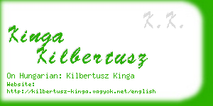 kinga kilbertusz business card